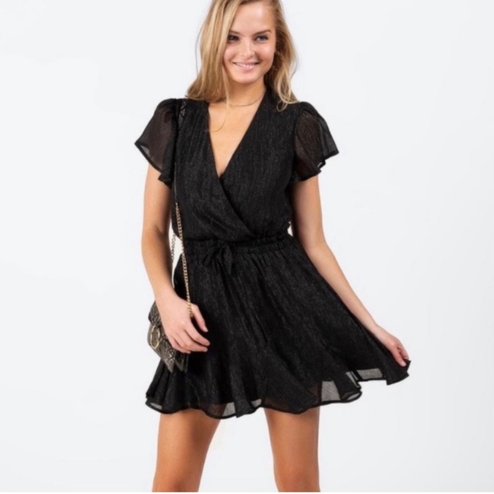 Black sparkly mini dress NWT Francesca’s